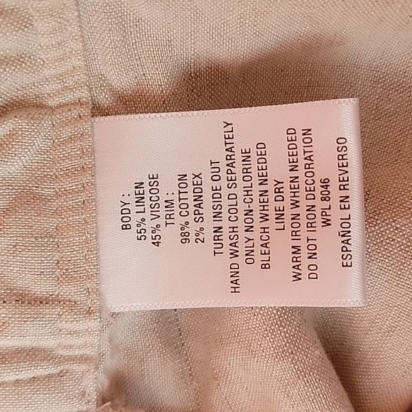 JM Collection Beige Ankle Cropped Pants/ L. - Picture 4 of 10